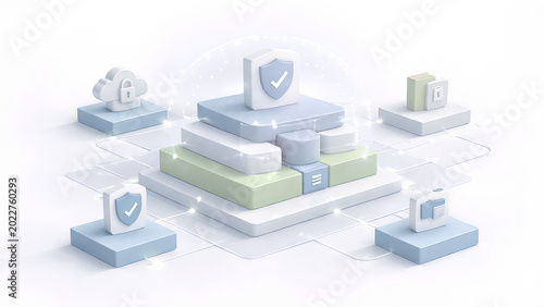 corporate data security architecture with layered protection zones