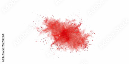 Obraz na płótnie Red paint splashes and ink splats create a grunge watercolor texture with vector
