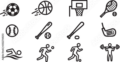 Fotografia Vector icons set of transportation modes Vector