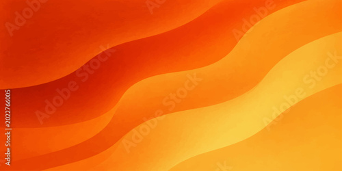 Fotografie An abstract orange and yellow background vector illustration features wavy lines