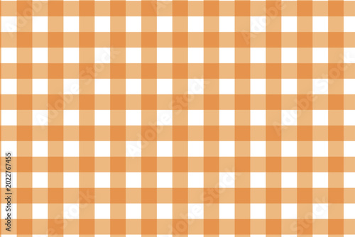 Obraz na płótnie light orang gingham fabric texture, square design, fabric texture cream color il