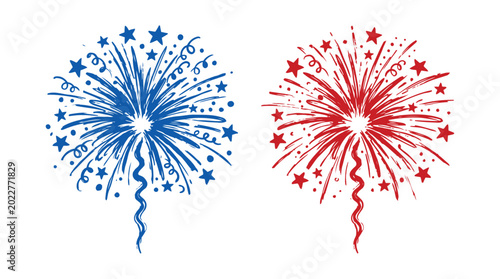 Foto 4th of july USA independence day design of american flag with fireworks, firewor