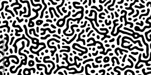Bild auf Leinwand Abstract background with flowing organic lines and chaotic patterns