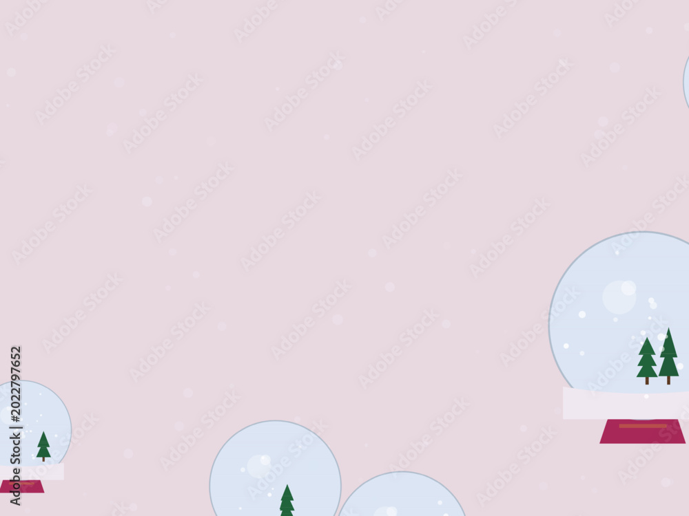 Fototapeta premium Festive Snow Globes Christmas Pattern Design