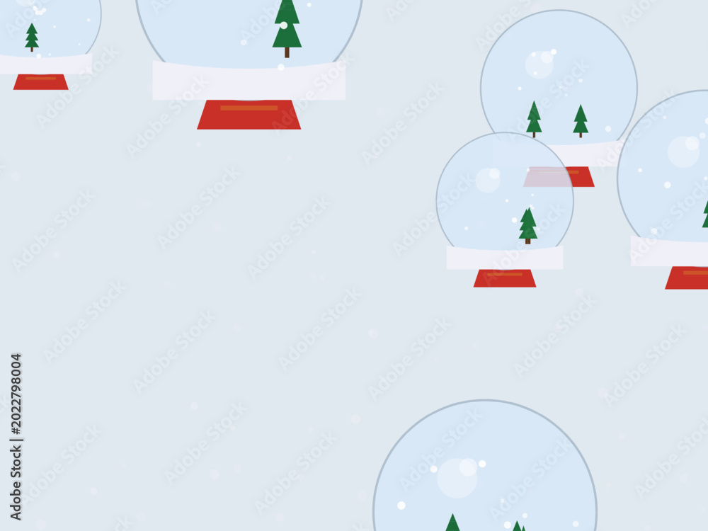 Naklejka premium Snow Globe Pattern Winter Holiday Background