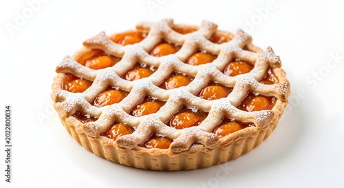 Freshly Baked Apricot Lattice Pie - A Delicious Dessert Treat