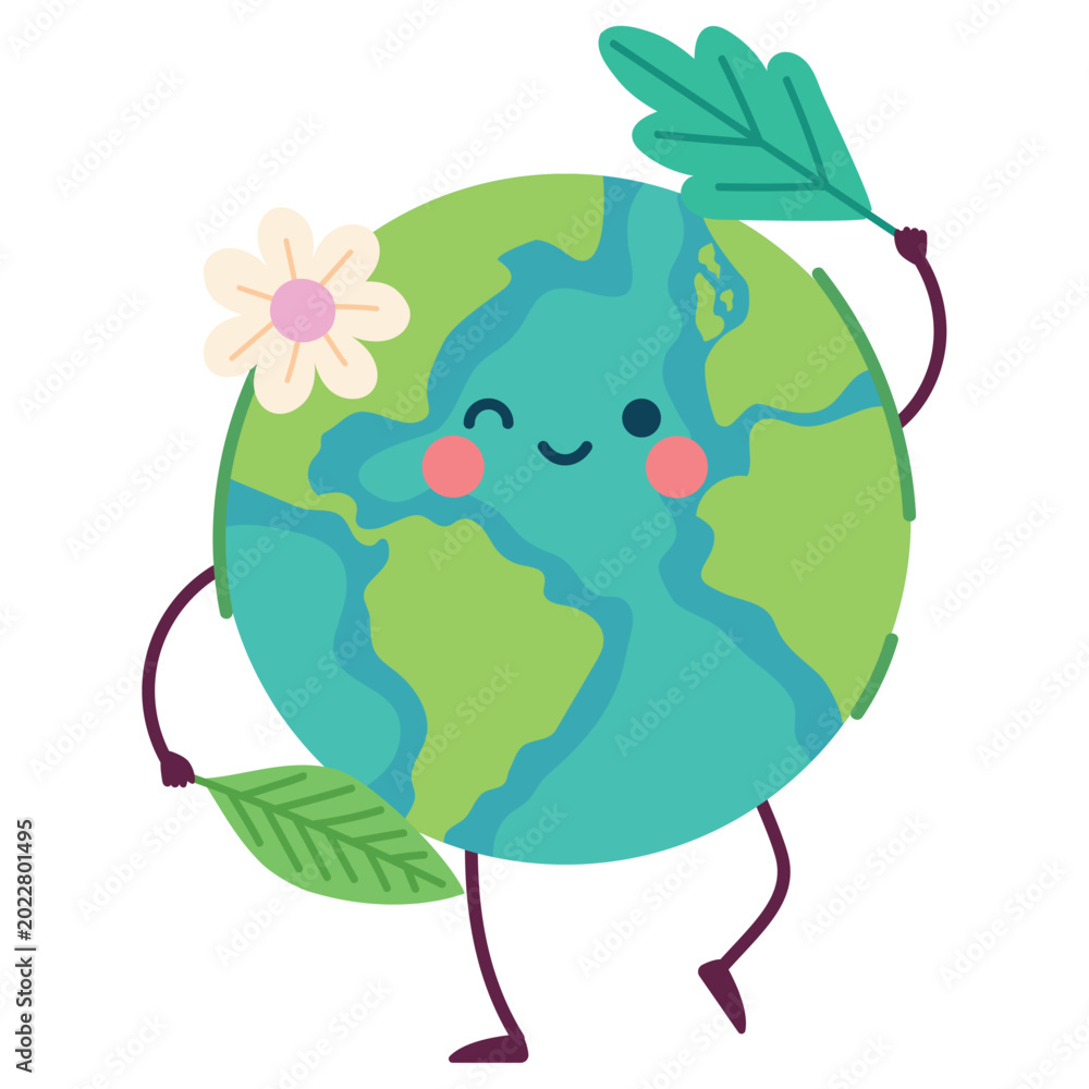 Fototapeta premium World Environment Day Planet Icon