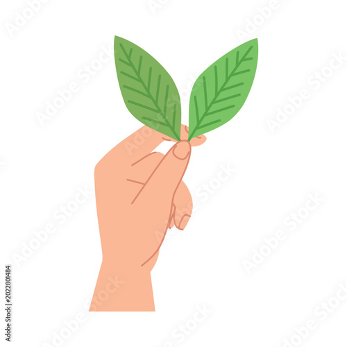 Nature Protection Hand Icon Design
