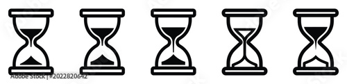 Valokuva Hourglass timer icons in various stages