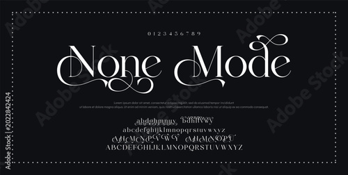 Bild auf Leinwand None Mode Elegant alphabet beauty logo font