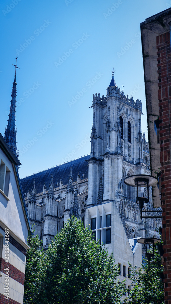 Fototapeta premium Majestic View of Amiens Cathedral Historic Gothic Architecture