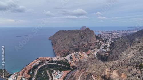 Aerial Luxury Villa And Pool On Cliff, Architect Perspective Showcasing Terraces, Gardens, Infinity Pool