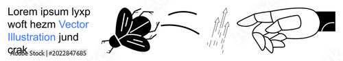 Photography Pest control, insect movement, action symbols, dynamic gestures, hand signs, design elements