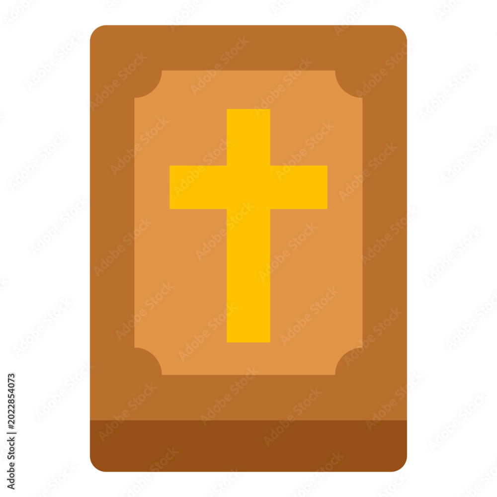 Fototapeta premium Holy Bible Christian Flat Icon Illustration
