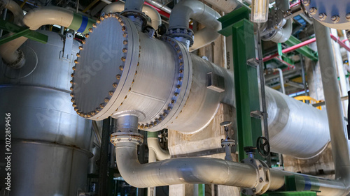 A high-performance heat exchanger within a petroleum refinery optimizes heat transfer, supports industrial processing, and ensures reliable temperature regulation.
