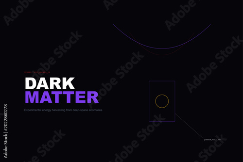 Tableau sur toile Dark Matter Cosmic Infographic Element
