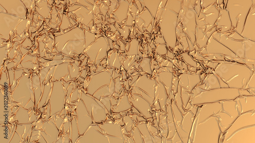 Obraz na płótnie Gold Metallic Crumpled Foil Texture Background — Luxury Golden Wrinkled Surface
