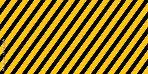 Horizontal and crossed caution tapes with black and yellow chevron print. Warn borders in construction work zone or criminal scene. Hazard, risk, emergency or stop signs.