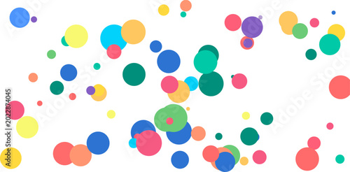 Abstract Colorful Confetti Dots Pattern on White Background
