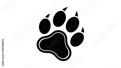Photography Black and White Paw Print Icon