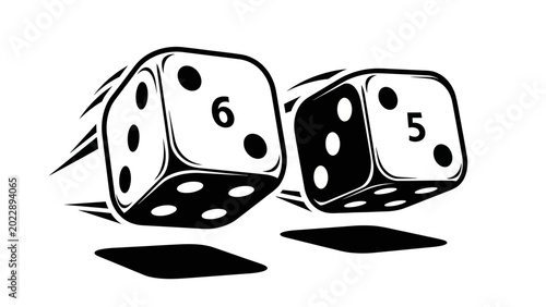 Konstfotografi Rolling Dice Motion Graphic Illustration