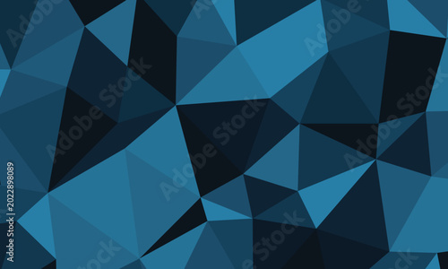 Abstract Blue Polygon Geometric Background with Modern Low Poly Design