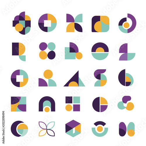 Abstract Geometric Logo Shapes Collection