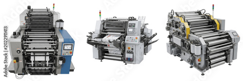 Fotografie Large Industrial Offset Printing Press Machine, Heavy Duty Publishing and Packag