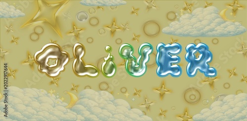 Cuadro en lienzo Oliver name