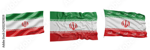 Fotografía Official Waving National Flag of Iran Silk Texture Country Symbol Patriotic Cele