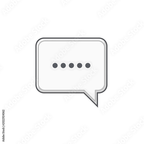 Simple speech bubble icon design.