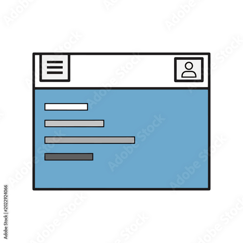 Simple web page user profile icon.