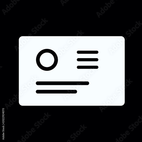 Simple white card with black lines.