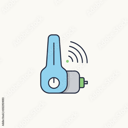 Smart Wireless Thermometer Device Closeup.