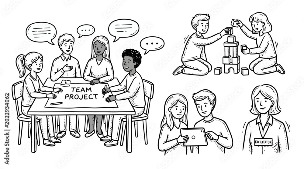 Fototapeta premium People working on team project together.