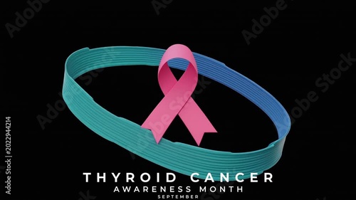 Thyroid Cancer Awareness Month Understanding Thyroid Disorders and Treatment Awareness. Animation Video.