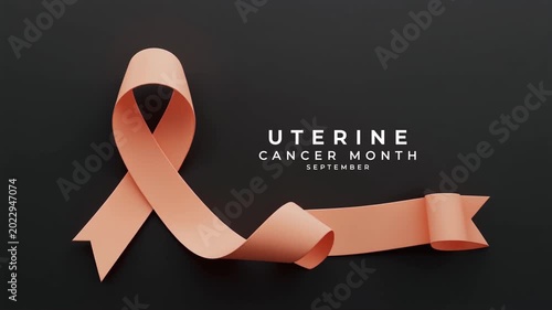 Uterine Cancer Awareness Month Early Detection and Women Health Care Awareness. Animation Video