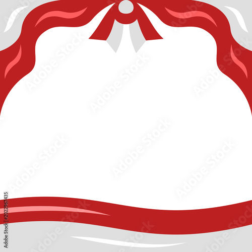 Red and white Ribbon frame