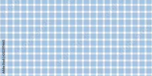 Blue and white plaid fabric texture background. Seamless pattern checkered wallpaper. Vector illustration eps 10