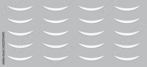 Obraz na płótnie Gray metal plate texture with curved repeating ridges