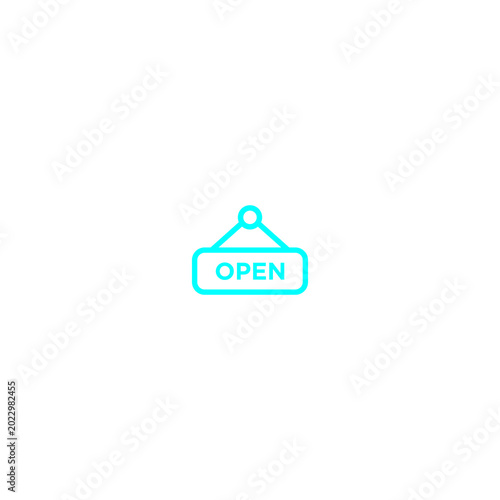 Open Sign Icon A Simple and Clear Symbol Representing Business Availability and Welcoming Customers to Establishments