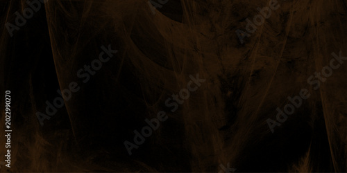 Fotografía Eerie black background with billowing brown smoke on black background