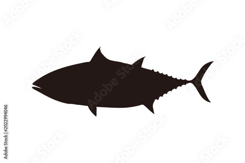 Photos Albacore Tuna Silhouette Illustration Isolated on White