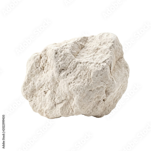 Bild auf Leinwand Rough white natural mineral stone rock lump