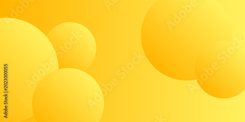 Modern yellow background with smooth gradient circles for creative banners and presentation designs.