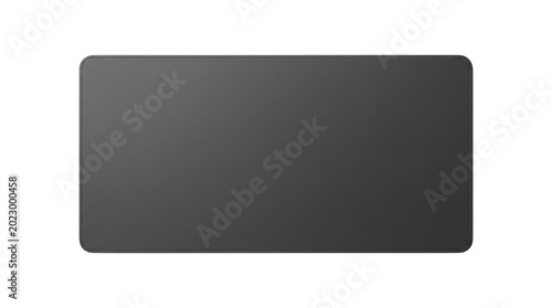 Foto Blank rectangular black leather desk mat mockup