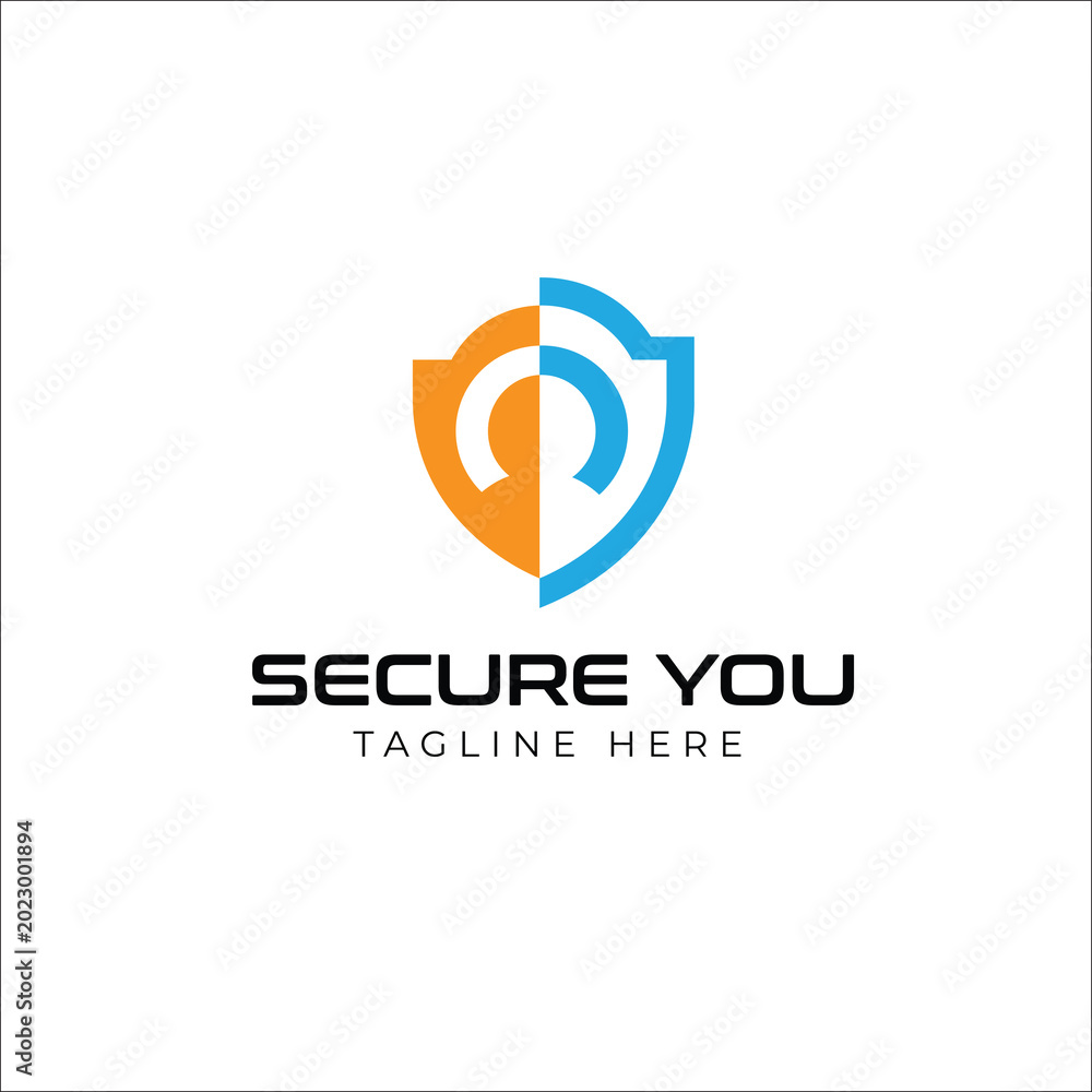 Fototapeta premium Secure You Logo, Shield Logo, Protection Logo, Security Logo, Tech Logo, Corporate Logo, Badge Logo
