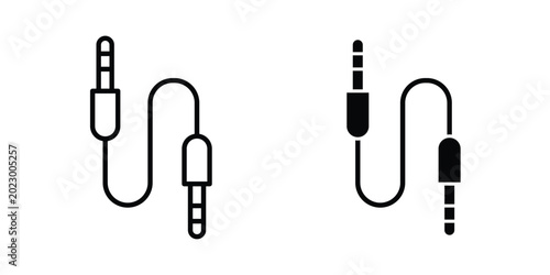 Canvastavla Audio Cable icon simple Icon suitable for projects