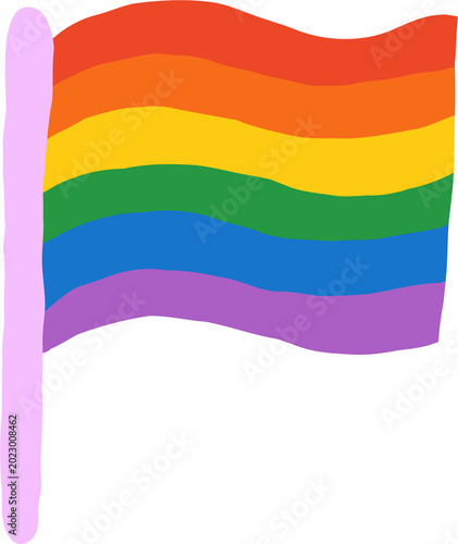 LGBT Pride Flag Waving