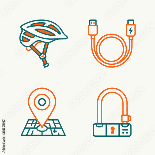 Travel and vacation icons set.